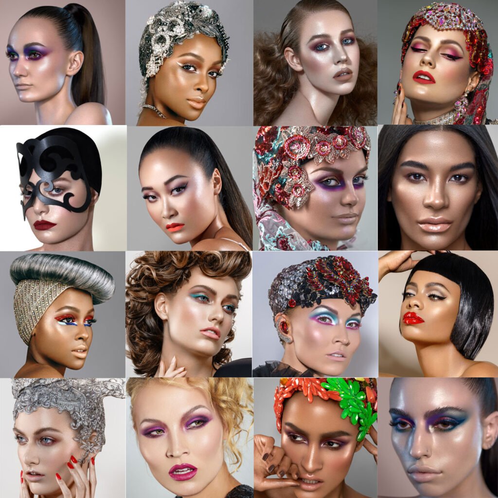 Images of models photographed by Roque Cozzette using Cozzette beauty