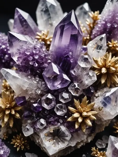 Amethyst crystal cluster representing energy, transformation, and elevated beauty