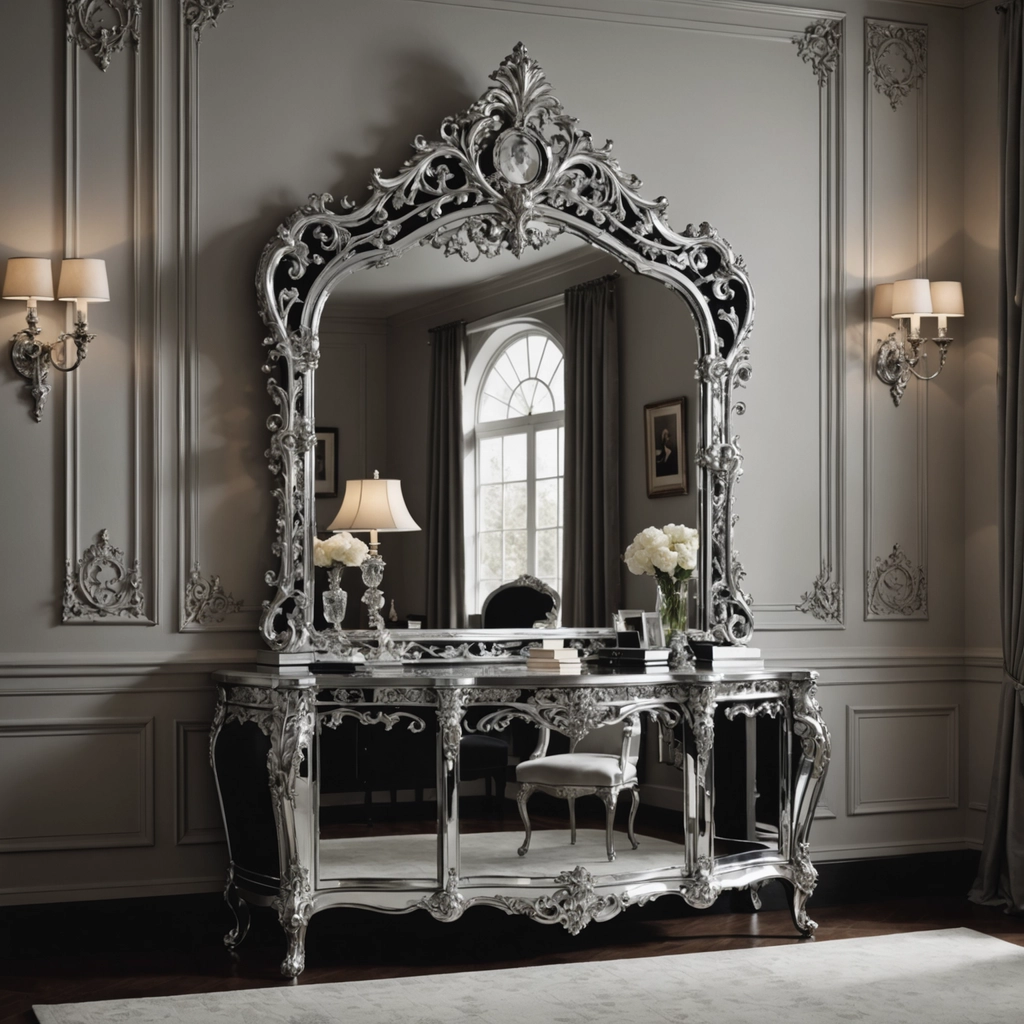 A picture of a grand mirror that reflects the Aurazette mirror method as a visual metaphor